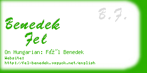 benedek fel business card